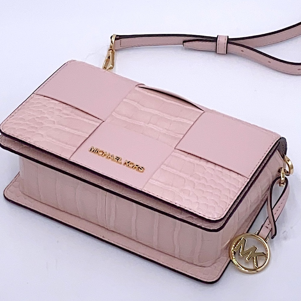 MICHAEL KORS MERCER SM CLUTCH XBODY POWDER BLUSH - Picture 14 of 16